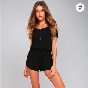 Lulus Black Romper - Sz Small